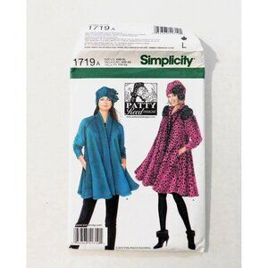Simplicity 1719A Misses Fleece Coats Jackets Hats XXS-XL Sewing Pattern Uncut